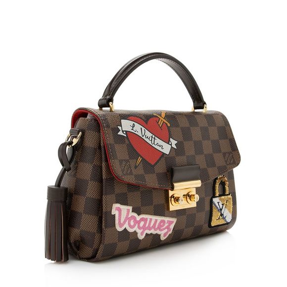 Louis Vuitton Limited Edition Damier Ebene Patches Croisette Shoulder Bag - Picture 2 of 15